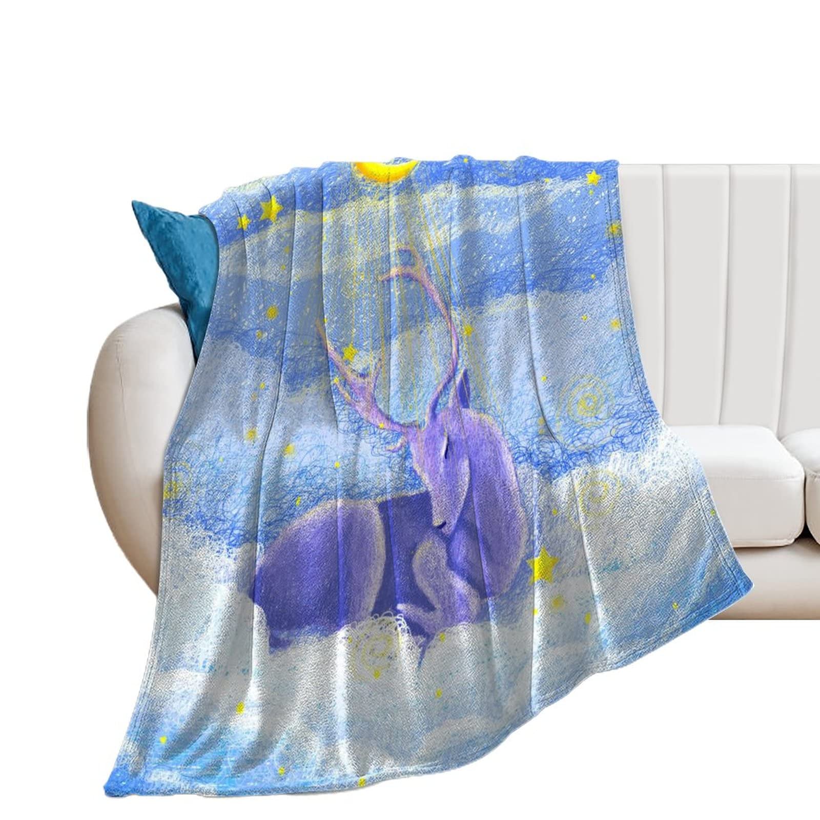 Couverture chaude violette 150x200cm contre le froid des nuits d'hiver