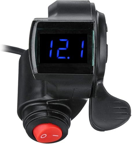 Controlador de voltaje del acelerador de pulgar negro con interruptor de pantalla LED para scooter eléctrico Pocket Bike 12V-84V plástico E-Bike disponible en Yaxa Peru