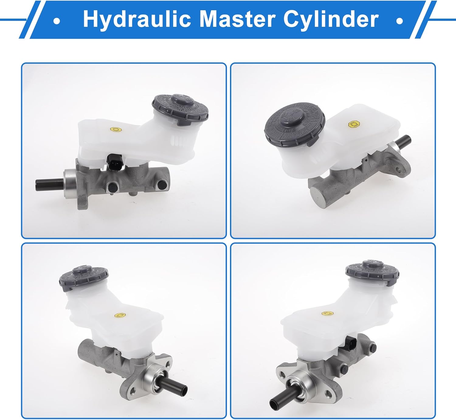 Brake Master Cylinder with Reservoir No.46100S9AG51 for Honda CR-V 2002-2006 Hydraulic Master Cylinder Silver Tone,White Aluminum Alloy,Plastic 1 Pc