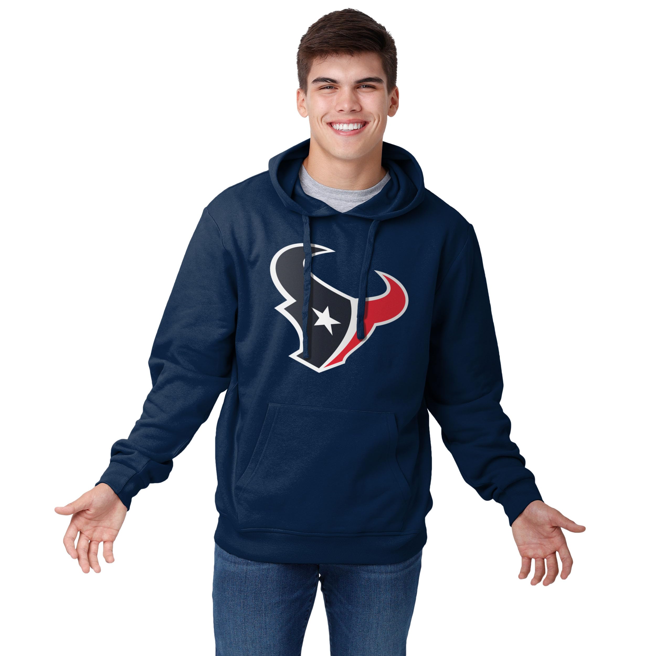 FOCO Men's NFL Team Logo Solid Hoodie