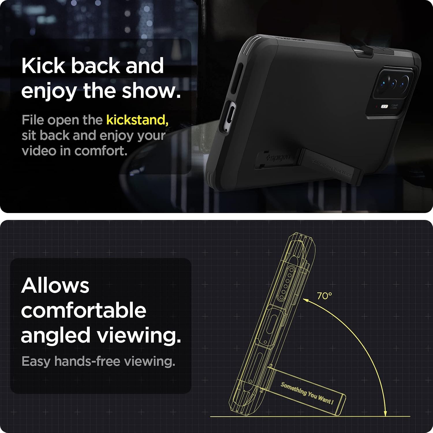 Spigen Tough Armor [Extreme Protection Tech] Designed for Xiaomi 11T / 11T Pro (2021) - Black