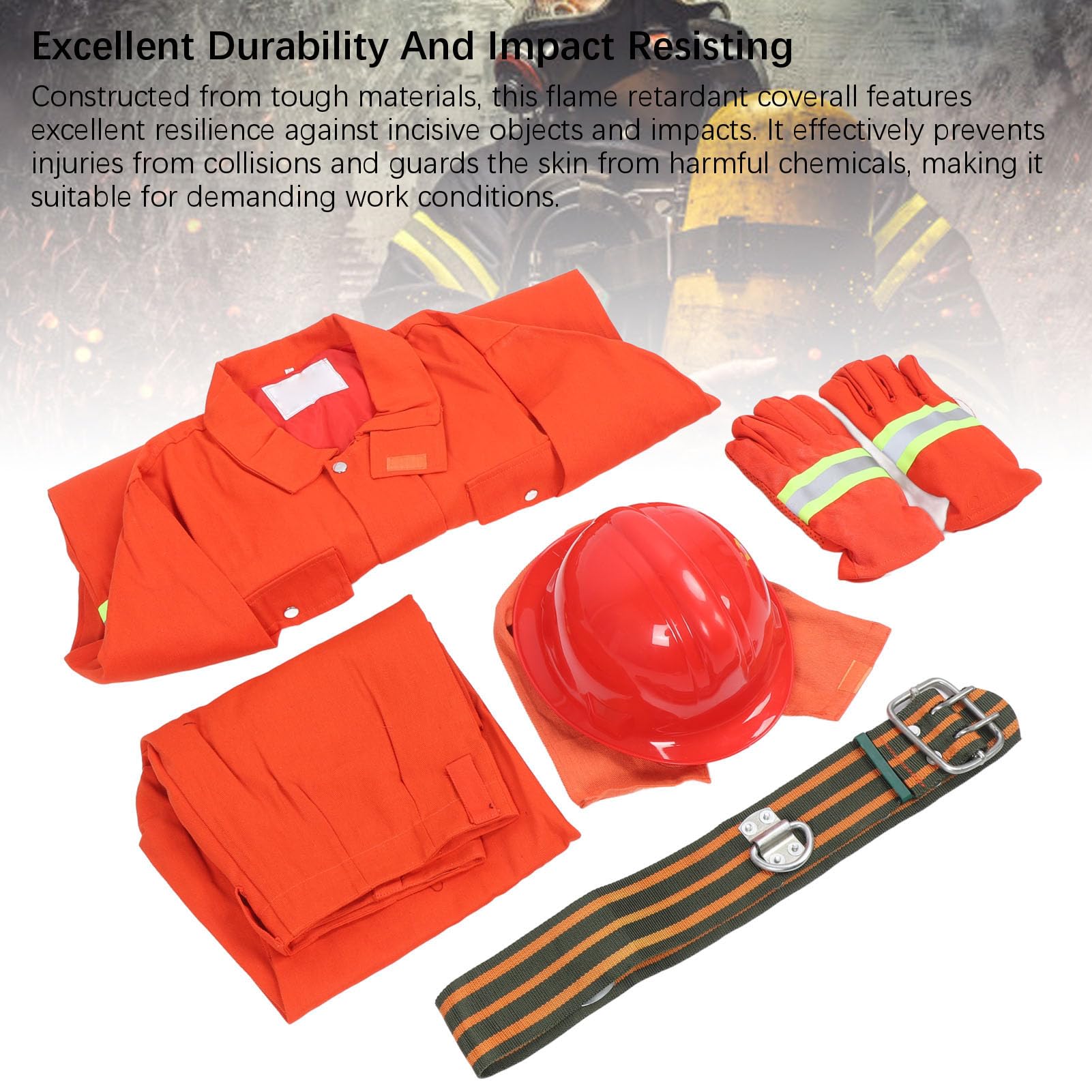 Dpofirs Mono Reflectante Ignífugo para Ropa de Trabajo de Seguridad contra Incendios, Protección Duradera para Entornos de Alto Riesgo, Opciones de Color de Material de Algodón Incluidas,