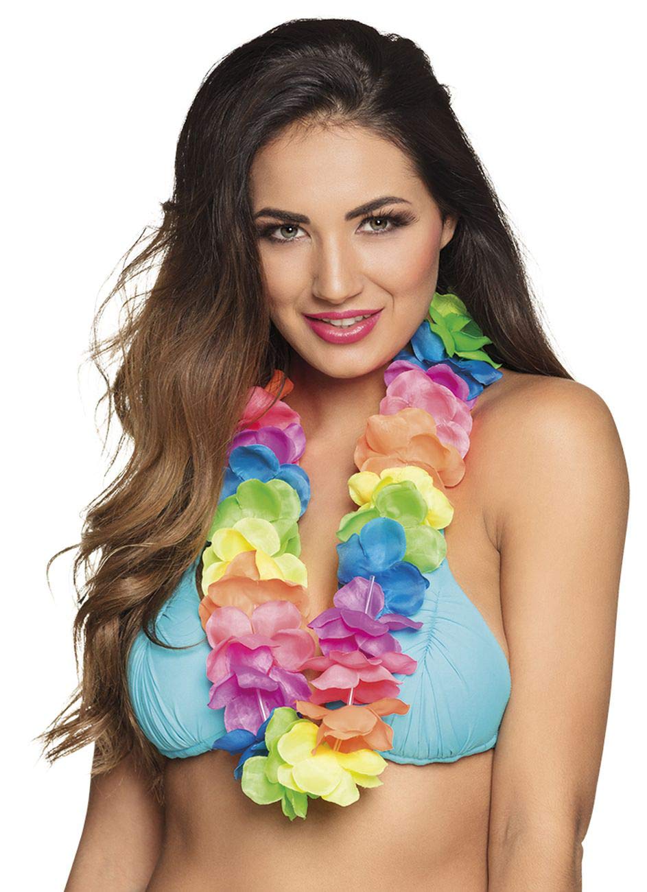 Collier Hawaïen Multicolore XL - Boland 552460 - Parfait Pour Fêtes