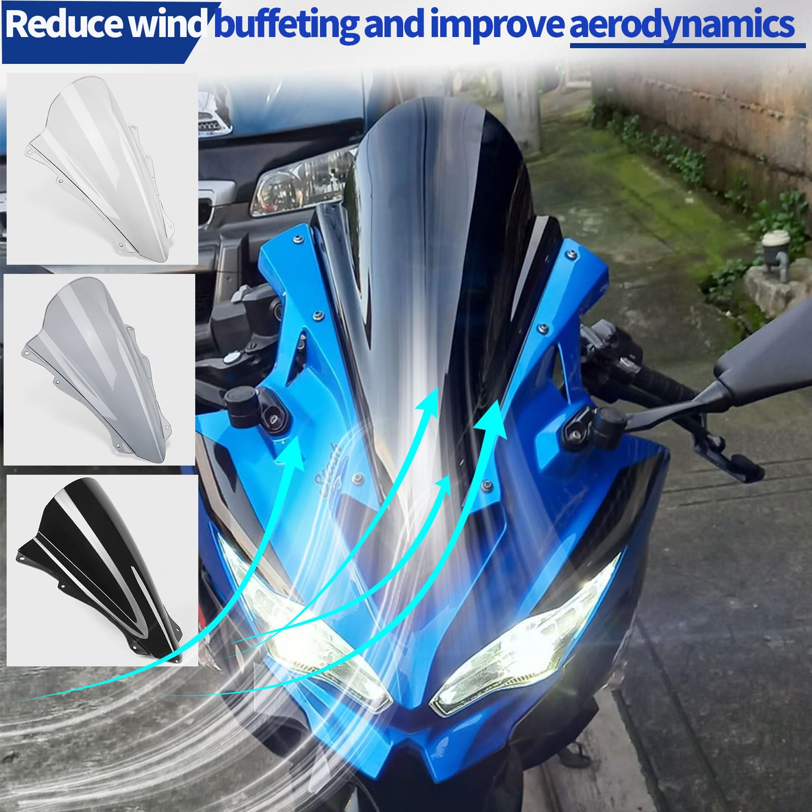 Amazon | XIRADUP ZX4R ZX4RR ZX25R風防 ウインドスクリーン ウインド