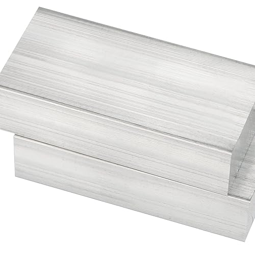 Miniatura 4 de MANCHAP 8 barras planas sólidas de aluminio de 1 x 2 x 4 pulgadas, barra de aluminio de 0.984 x 1.969 x 3.937 in, placa de uso general 6061, molino
