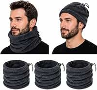 Kit 3 M?scaras balaclava cachecol, flanelado, Prote??o UV50, Unissex, Preto, para Pesco?o, Corrida, Ciclismo e Moto