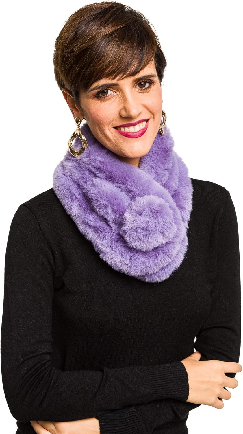 Fur Collar Scarf for Women Faux Fur Scarves Neck Shrug for Spring Fall Winter Coat Dress - Image 3