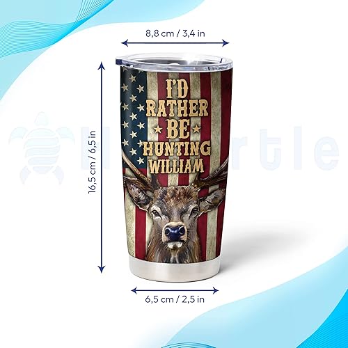 Vista 74 de Hyturtle Regalos personalizados de caza para hombres, vaso de caza de camuflaje de 20 onzas, taza de café de viaje de acero inoxidable, regalo