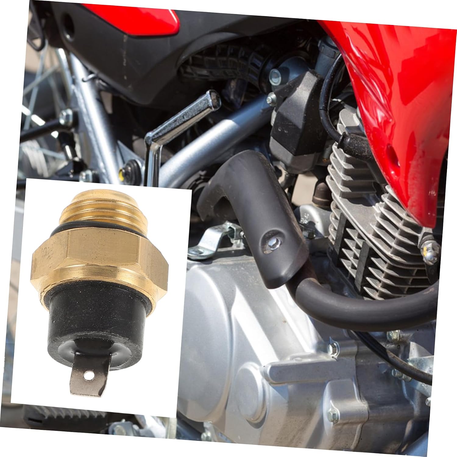 PRETYZOOM Radiator Fan Switch for Motorbikes Metal Thermostat Switch for Engine Cooling Easy Installation Compatible with Honda Models Improves Cooling Efficiency and Prevents Overheating