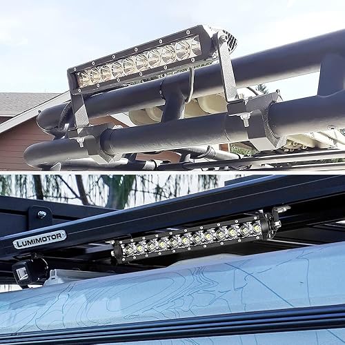 Miniatura 6 de Soporte de montaje para barra de luz, kit de 4 soportes universales de montaje lateral para barra de luz LED de una fila para camión, ATV UTV