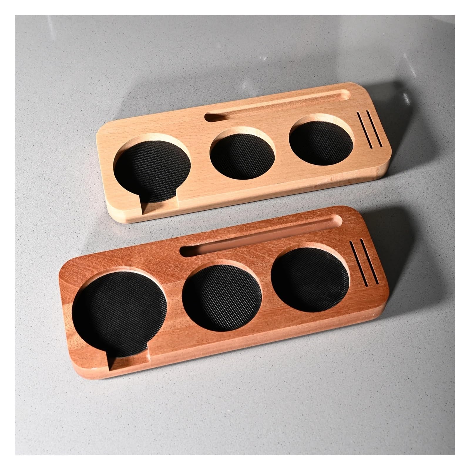 Soporte De Estación for Tapete De Café De 51MM, 54MM Y 58MM, Soporte for Portafiltro, Base De Soporte De Nogal for Accesorios De Espresso, Estable(58mm-Sapele)