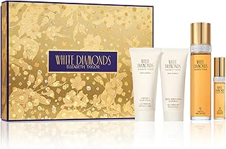 Elizabeth Taylor White Diamonds Eau de Toilette Set for Women, Moisturizing Body Shower Gel, Body Cream, Floral Scent, Spray Spray, Women's Fragrance, Based on Invigorating Notes