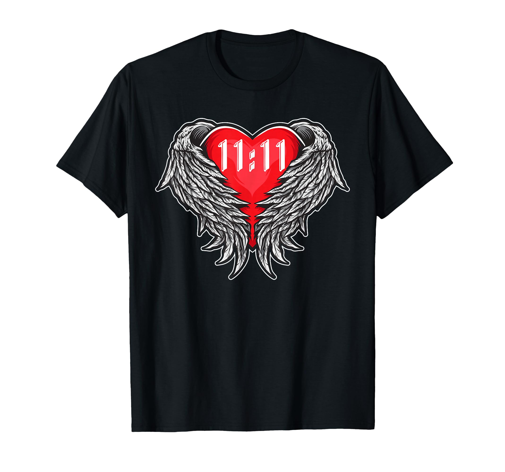 Angel Number 11:11 With Heart And Wings Of Angel T-Shirt