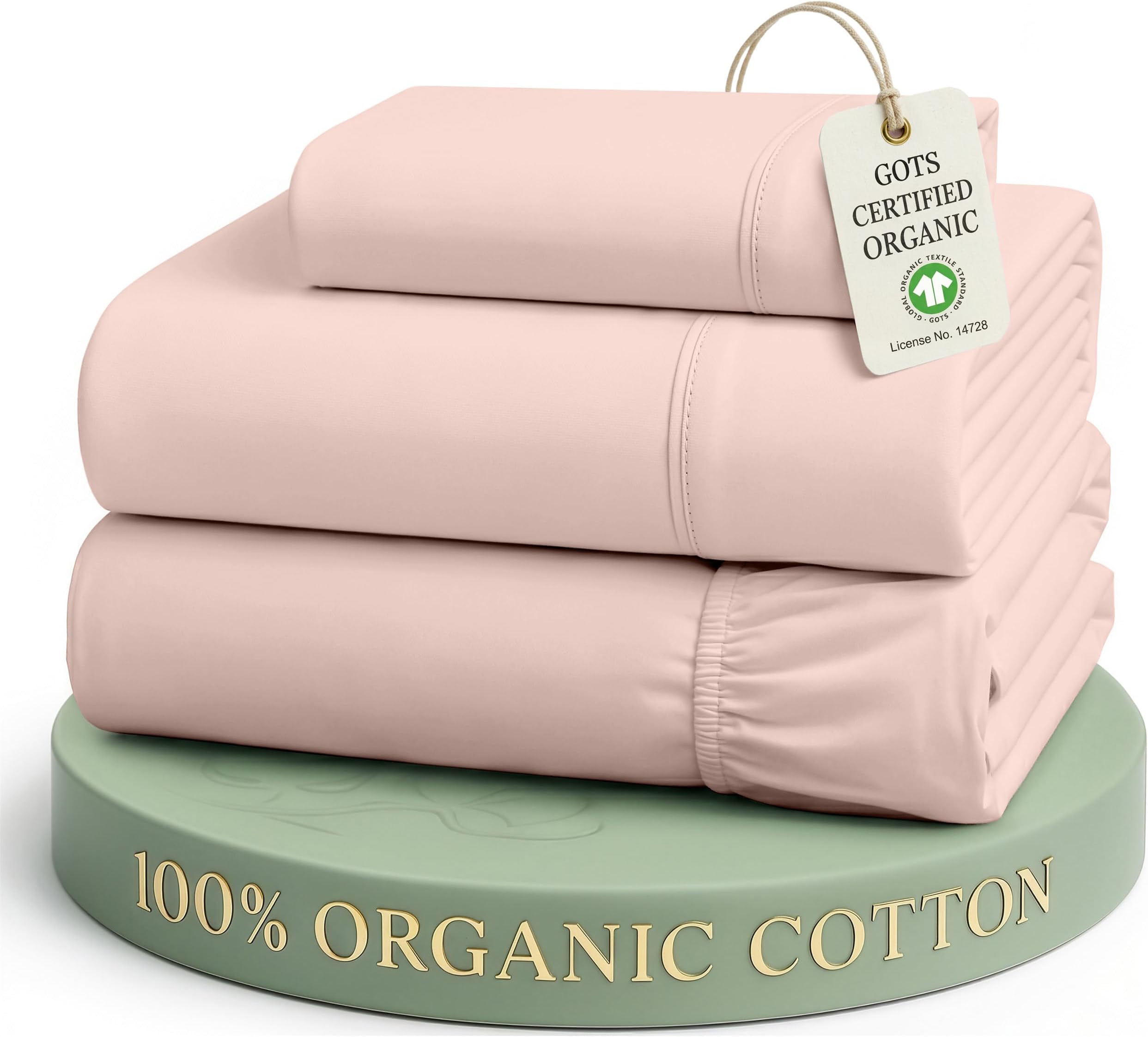 - LANE LINEN Eco Friendly 100% Organic Cotton Twin Sheet Set, Hotel Quality Premium Bedding Sheets & Pillowcases Set Twin Size, Soft & Comfy Percale Sheets, Machine Wash Bed Sheets- Sepia Rose