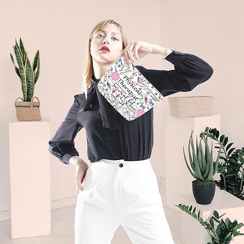 Vista 14 de GJTIM Physical Therapist Gift PT Apreciation Thank You Gift Physical Therapist Survival Kit Bolsa de maquillaje, Kit de supervivencia PT Negro