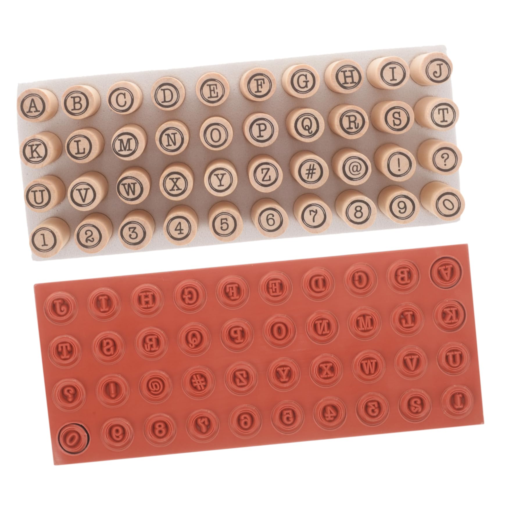 STOBOK 5ensembles Tampon Bois Lettres Et Chiffres Pour Scrapbooking De Créatifs Pour Journaux Et Cartes