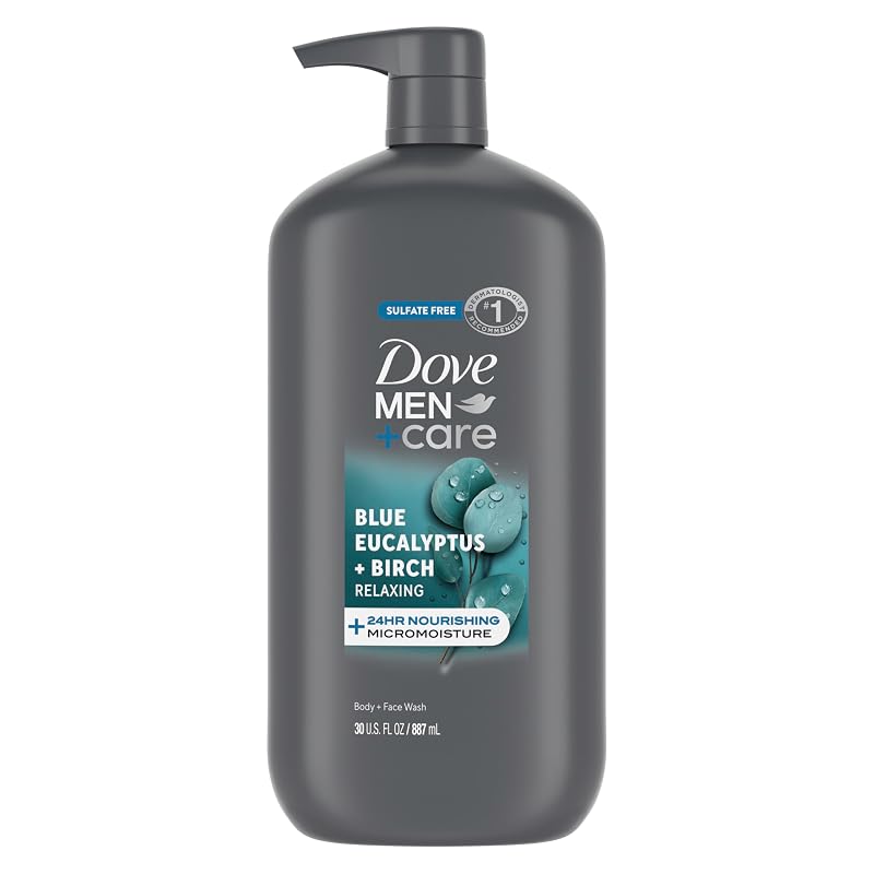Sabonete líquido corporal e facial DOVE MEN + CARE Blue Eucalyptus + Birch, 887 mL