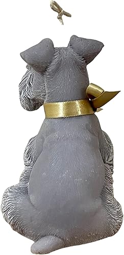 Miniatura 5 de Ymar - Vela decorativa y aromática con forma de perro Schnauzer (Gris)
