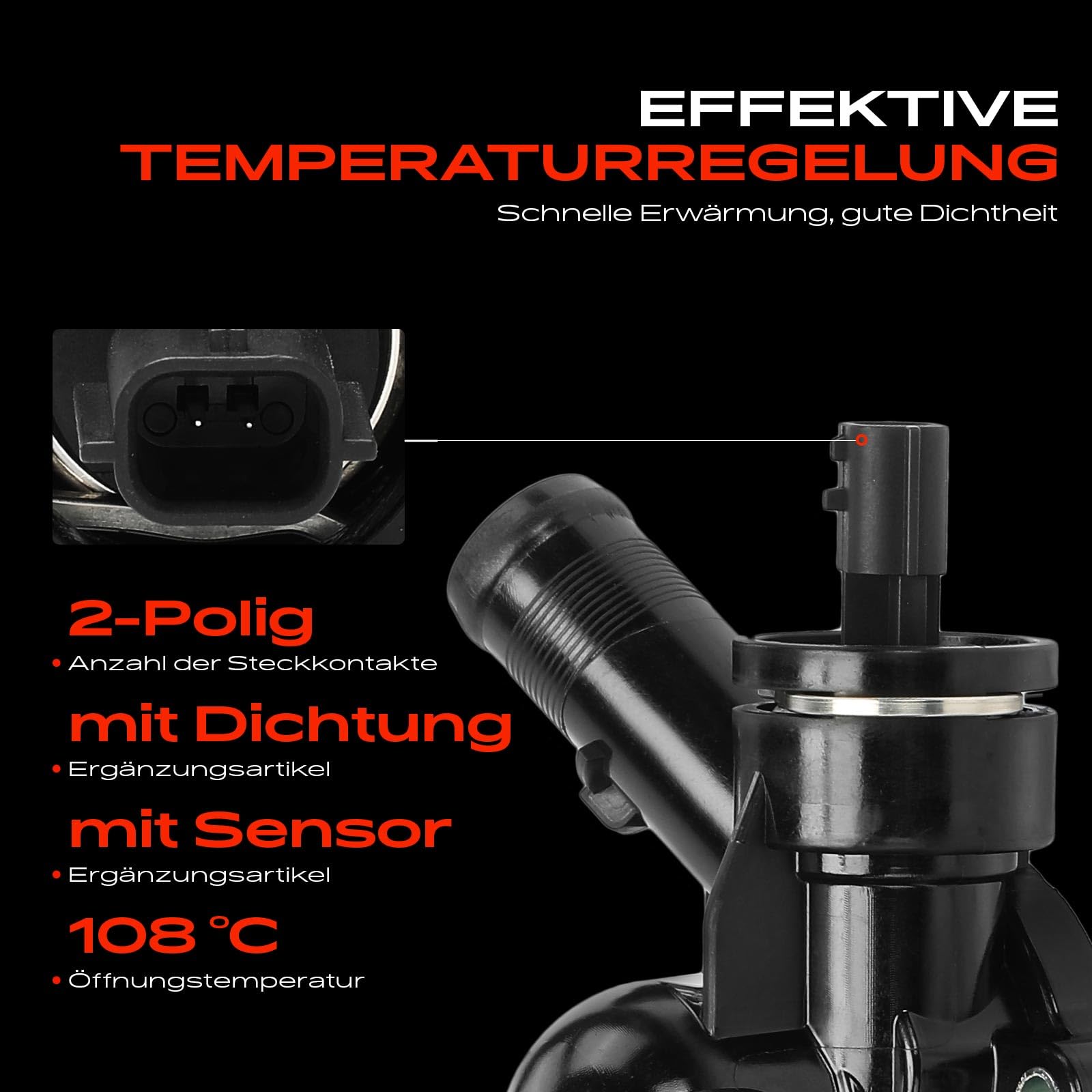 Frankberg Regolatore del liquido di raffreddamento 8200400294 | Compatibile con: Clio III BR0/1 CR0/1, Twingo II Box/Hatchback CNO, Modalità/Grand Mode F/JP0, Twingo II CN0