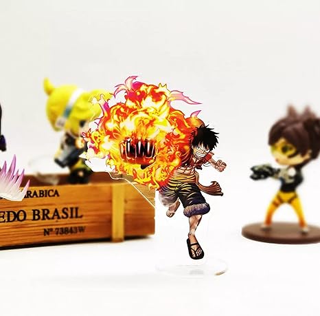 Amazon Co Jp アニメモデルのおもちゃ ワンピースバトルルフィエースマルコhfアクリルスタンドフィギュアモデルプレートホルダーケーキトッパーアニメ クール ホビー