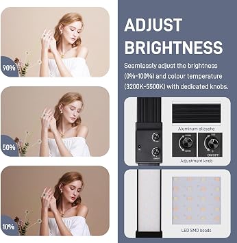 Photography Studio LED Lighting Kit with Adjustable Stand & Soft Tube, Ideal for Studio, Beauty & Tattoo Applications