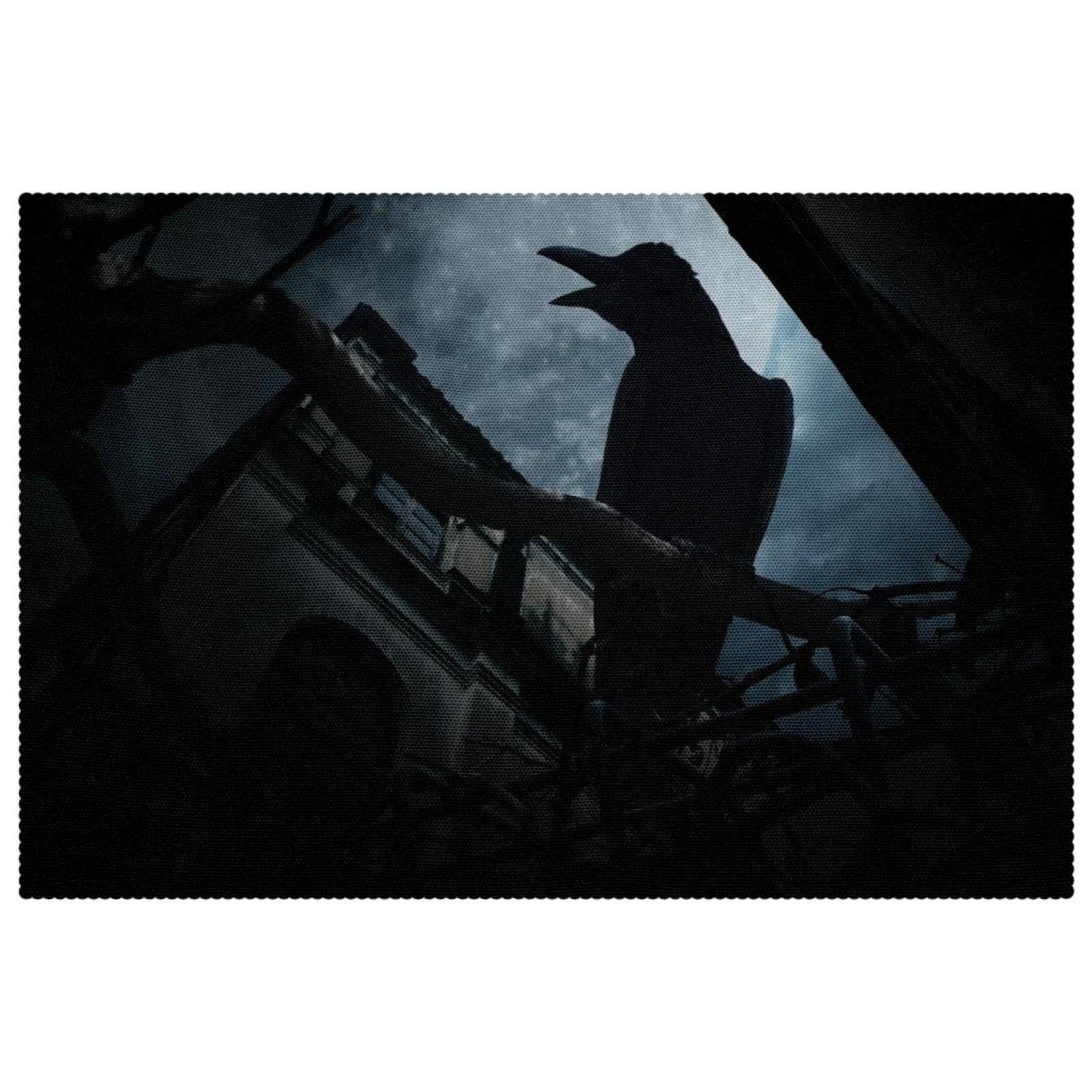 Sets de table Crow on Dead Tree antidérapants et résistants à la chaleur