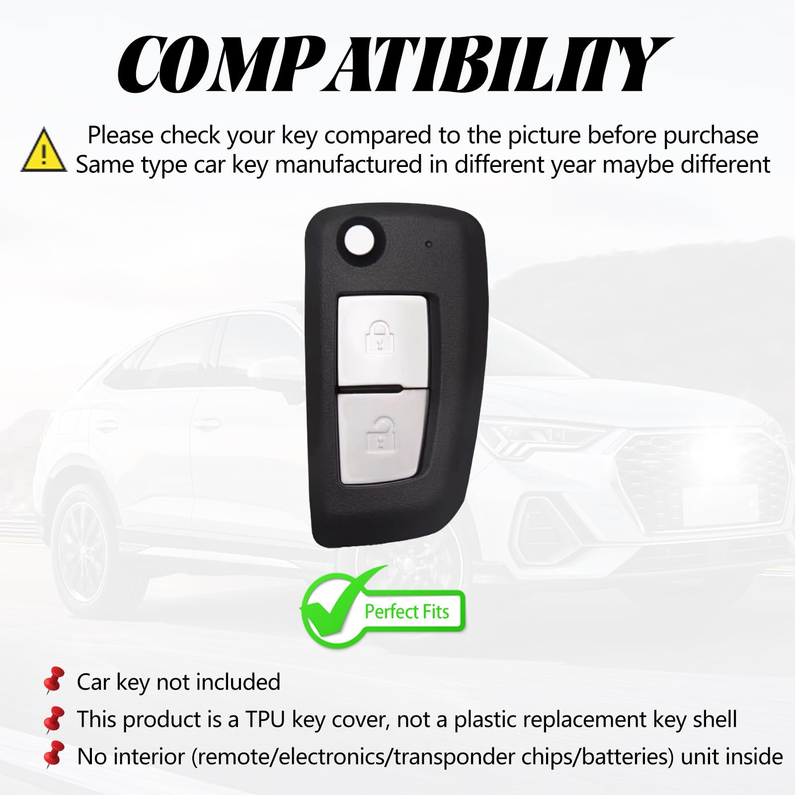 TOOMUME Cover Chiave TPU, Custodia Chiave Adatto per Nissan Micra K14 Qashqai j11 Juke F15 Xtrail T32 Pulsar C13 Rogue Murano Maxima Altima, Copri