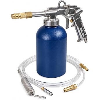 TRUTZHOLM Pressure Cup Gun with 1100 ml Tank Made of Robust Steel 4-6 Bar 1/4 Inch Air Inlet Cavity Gun for Cavity Sealing Un