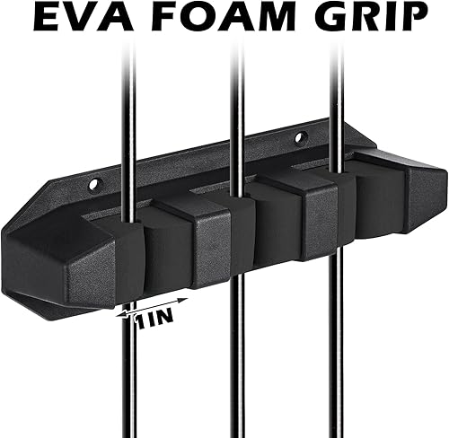Miniatura 10 de Sratte 4 soportes para caña de pescar para barco de pesca, soporte de pared para caña de pescar, soporte horizontal de espuma EVA, soporte de caña