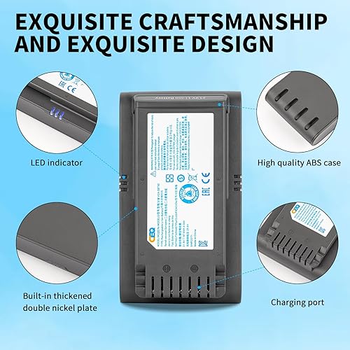 Miniatura 2 de CBQ Batería de repuesto de 4000 mAh para Samsung Jet90 90+ Jet75/Jet75 Pet VS9000, batería de repuesto para aspiradoras inalámbricas, compatible con