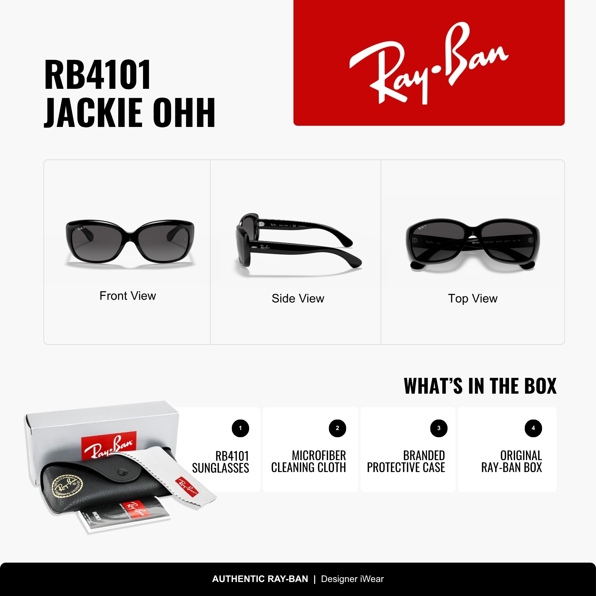 Ray-Ban Damen 4101 Sonnenbrille (1er Pack)