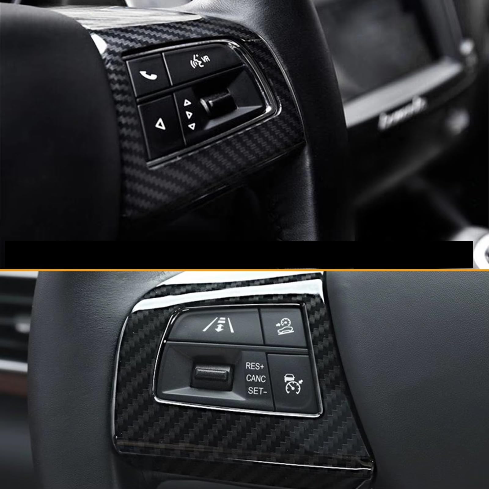 Kompatibel Mit Maserati Für Levante 2016 2017 2018 2019 2020 2021 Auto-Lenkrad-Dekorationsabdeckung Aufkleber Zierzubehör Auto-Innenverkleidung(Red)