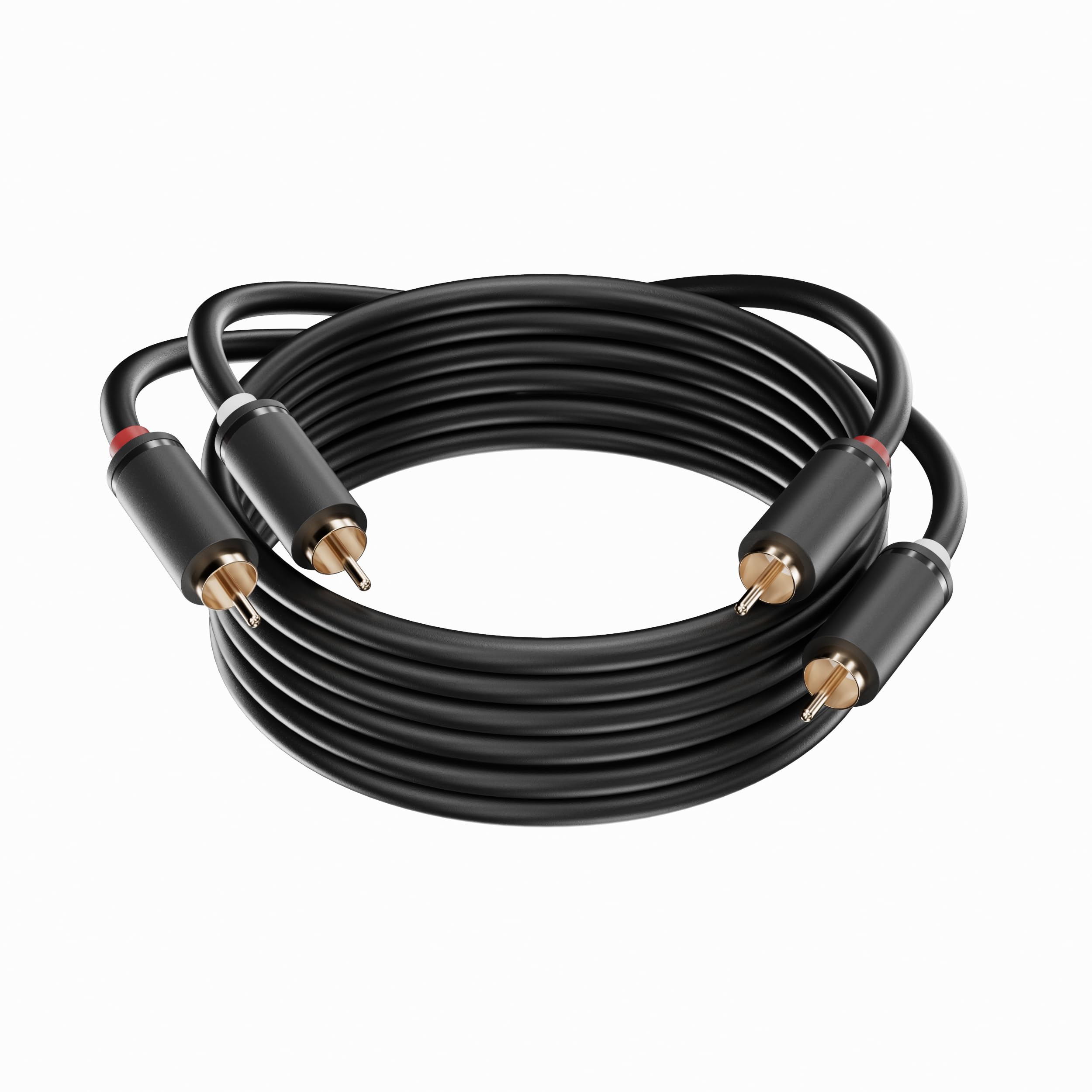 Jasoz - Confezione da 2 cavi RCA da 3 m, da 2 RCA maschio a 2 RCA maschio, cavo audio stereo per Home Theater, HDTV, console di gioco, sistemi Hi-Fi