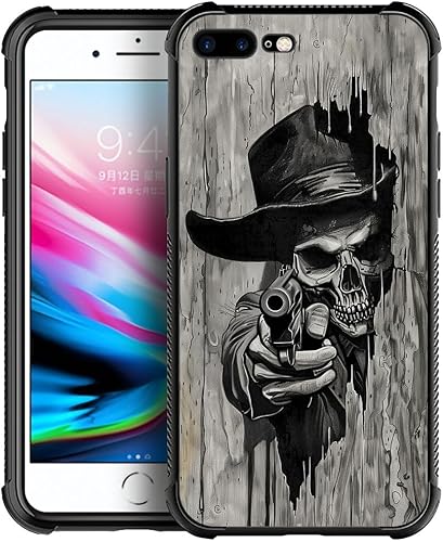 Miniatura 11 de Carcasa para iPhone 8 Plus, 9H de cristal templado para iPhone 7 Plus, para hombres y niños, diseño de patrón fresco a prueba de golpes, Bandera