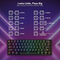 Redragon K530 Pro Draconic 60% mechanikus gaming billentyűzet RGB LED, vezeték nélküli 6