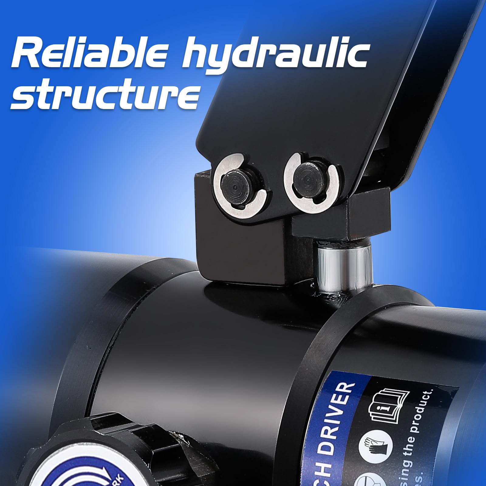 NEWTRY Kit de perforación hidráulica universal de 360 grados 1/2" a 2" (22,5 mm a 61,5 mm) máx. 80KN Perforadora profesional para metal para gabinete eléctrico plomería TPA-8