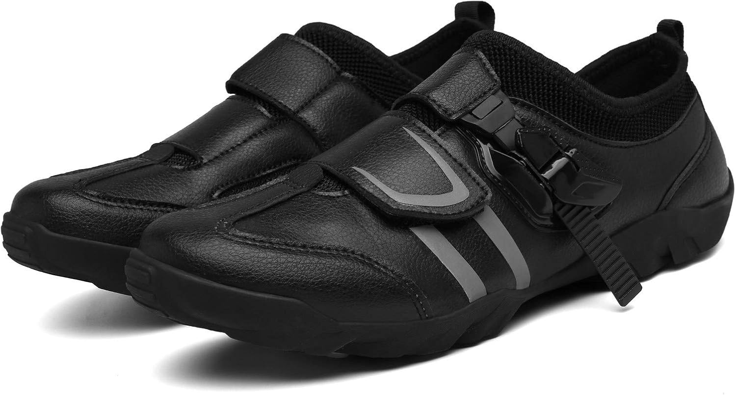 スポーツシューズ ブラック メッシュ サイクリングシューズ 27cm 滑り