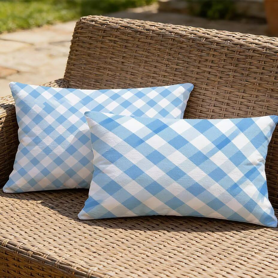 Housse de coussin extérieur 60x90 rectangulaire imperméable pour salon de jardin - 2