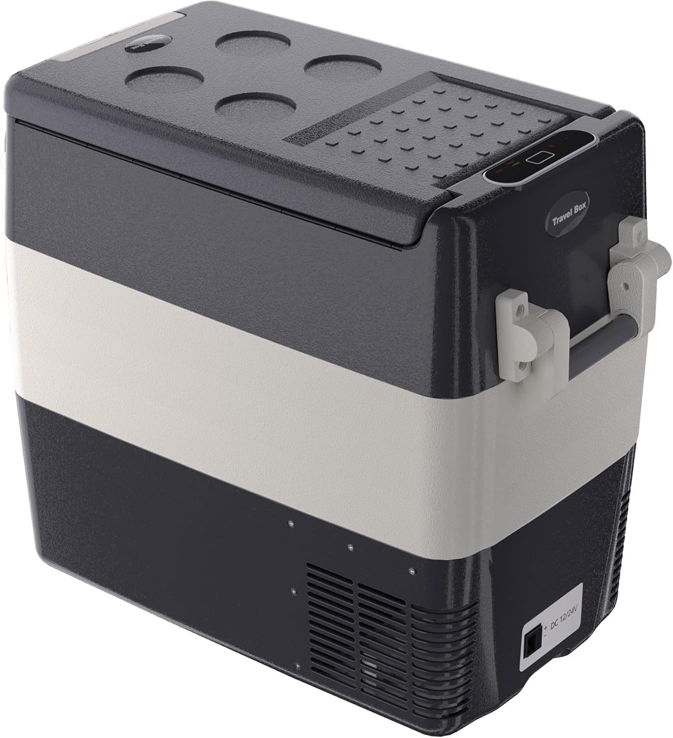 Jojoka 12V Car Refrigerator, 53QT Dual Zone Portable Refrigerator, Electric Cooler & Car Fridge, Plug In Cooler, Car Cooler for SUV, RV, Camping, Road Trips, Freezer 0°F-50°F, 12V/24V DC, 110-240V AC