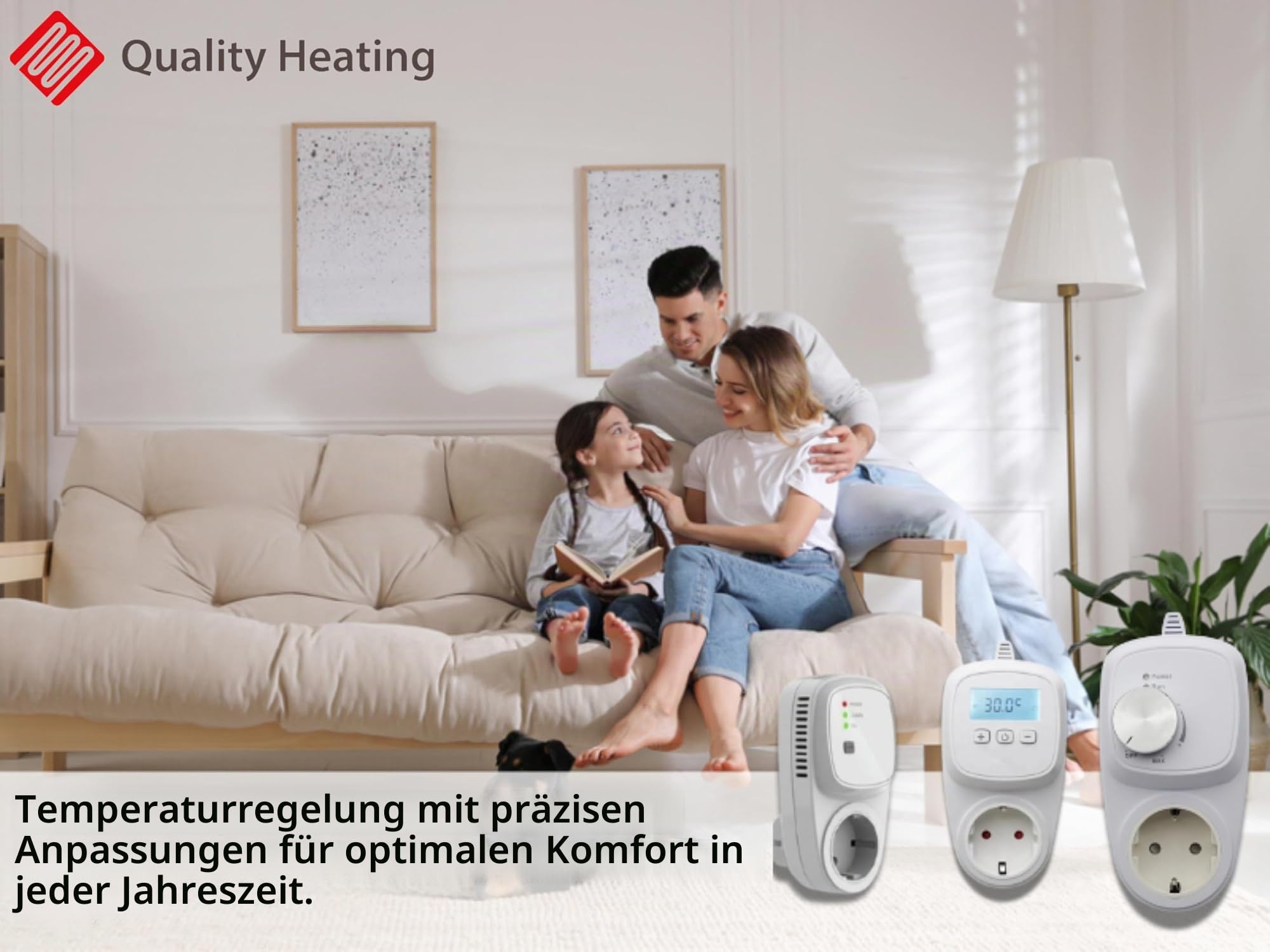 Drahtloser einfacher Thermostat (Nicht programmierbar) RF-Optima Easy inklusive Plug-in-Empfänger - Randaarde (NL)