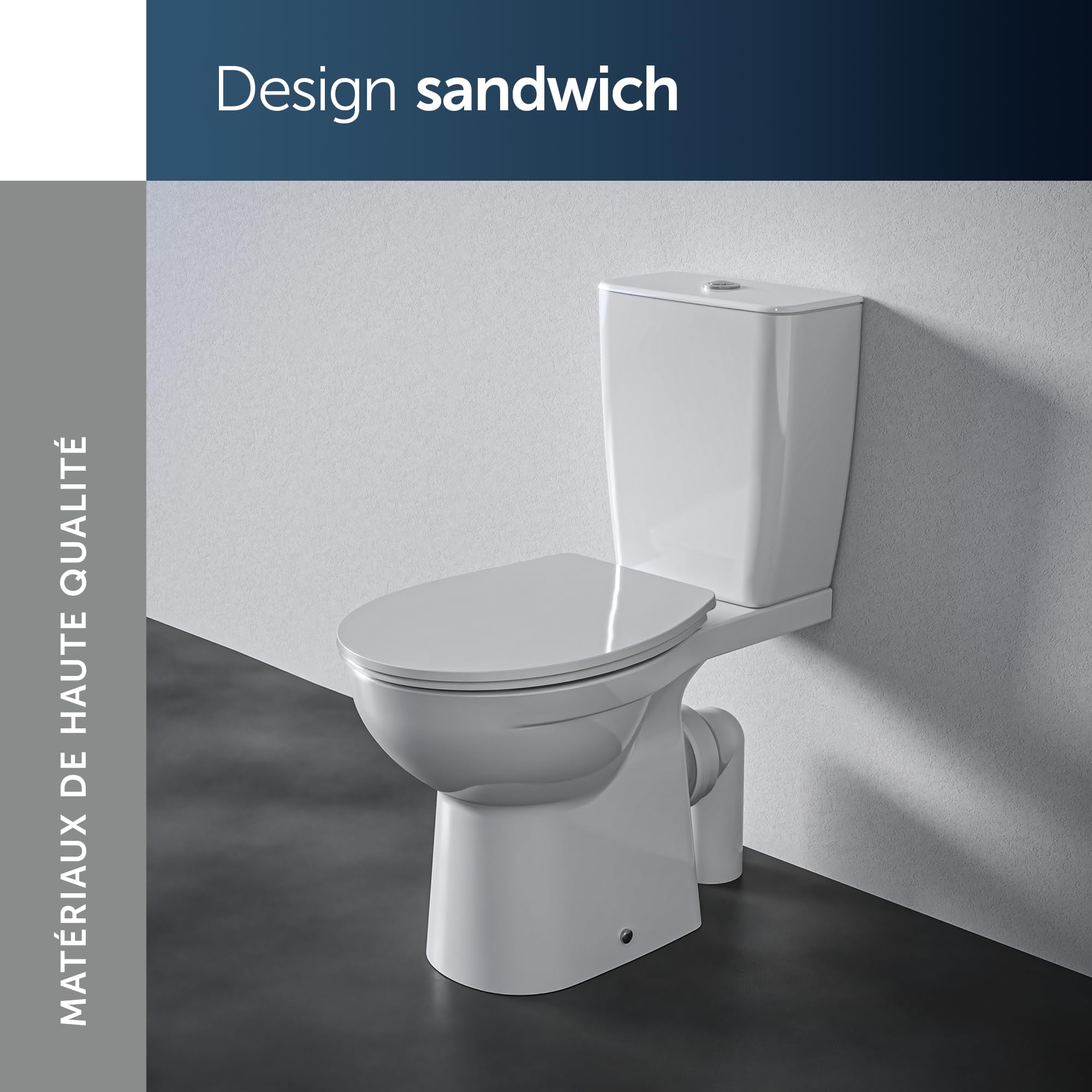 Ideal Standard Tirso Abattant WC, forme ovale universelle, Siège de toilettes avec frein de chute et longue durée de vie, en duroplast robuste – Blanc (365x435 mm)