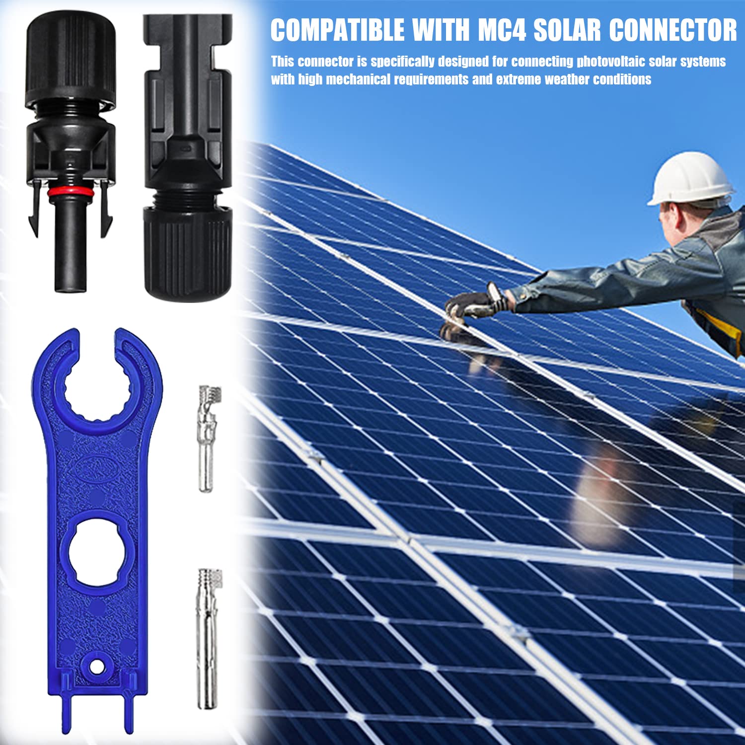20 Paires Connecteur PV Connecteur Solaire Photovoltaique Câble Connecteur Solaire Mâle + Femelle pour Photovoltaïque Panneau Solaire Cable Accessoires