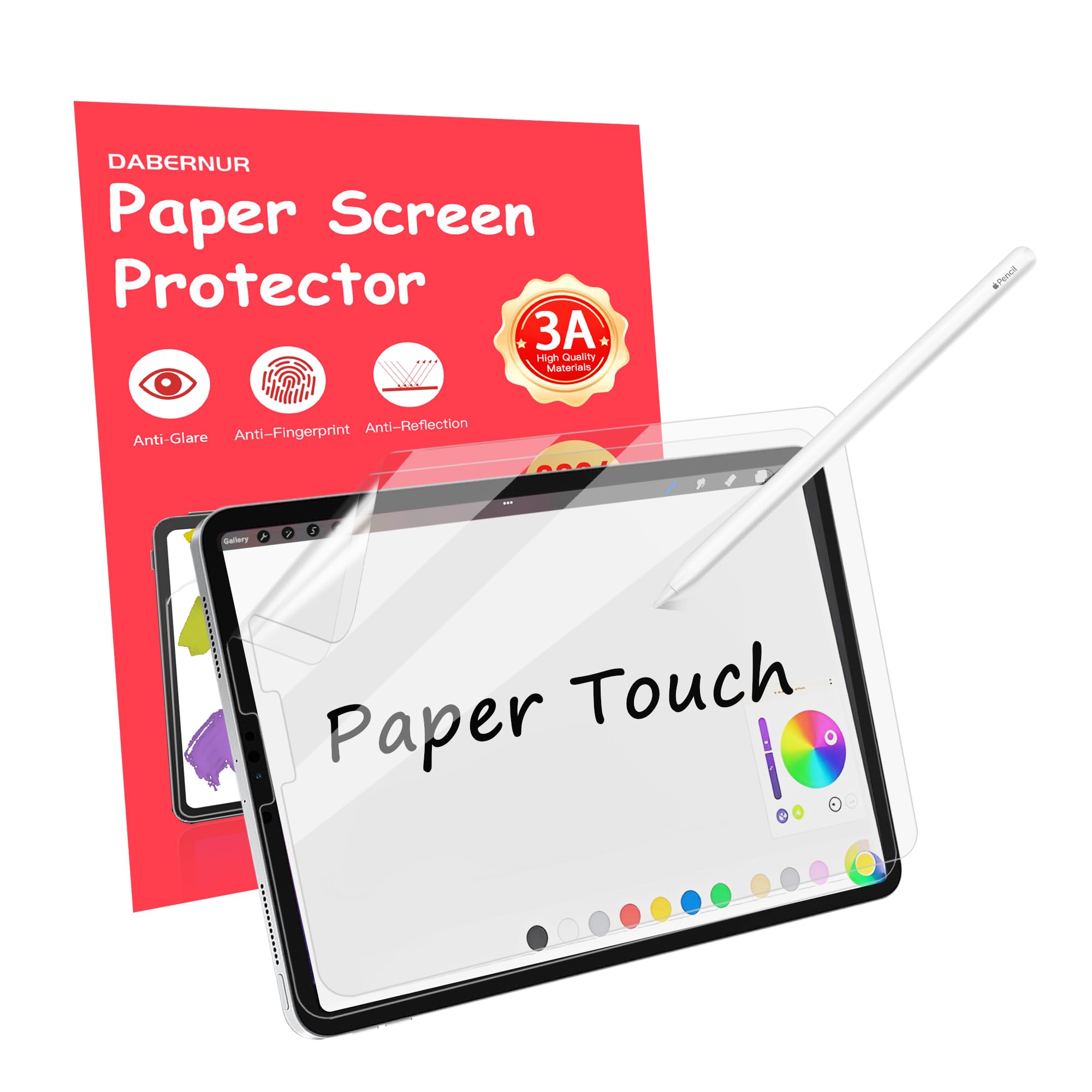 Paper Screen Protector for iPad Pro 11-inch (M4,2024) - Sketch, Draw & Note with Paper-Touch Feel, Anti-Reflective & Glare & Fingerprint