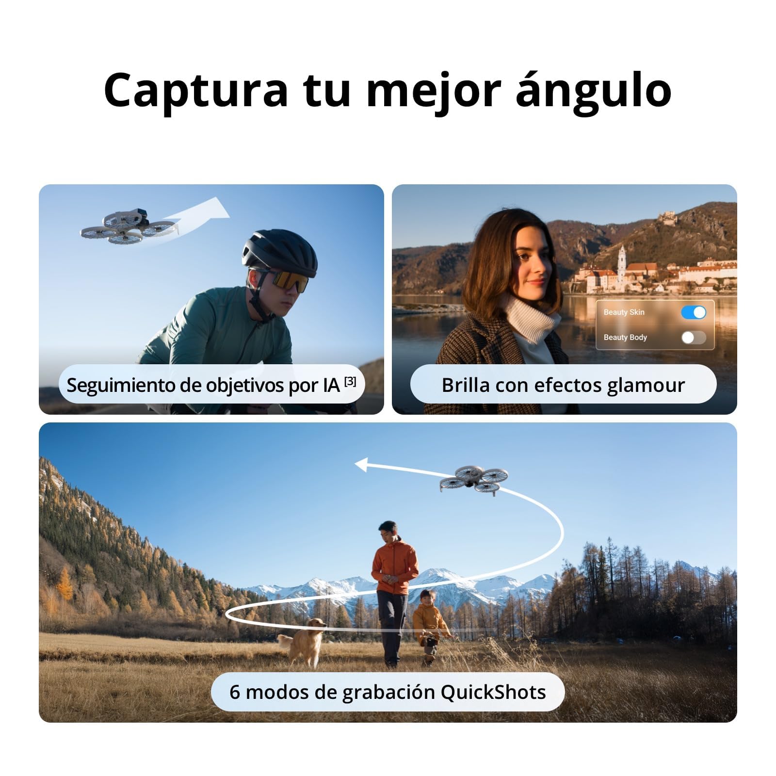 DJI Flip (Control Remoto con Pantalla RC 2), dron con Seguimiento con cámara 4K UHD para Adultos, ‌< 249 g, estabilización en 3 Ejes, despegue Desde la Palma, Tiempo máx. de Vuelo de 31 min