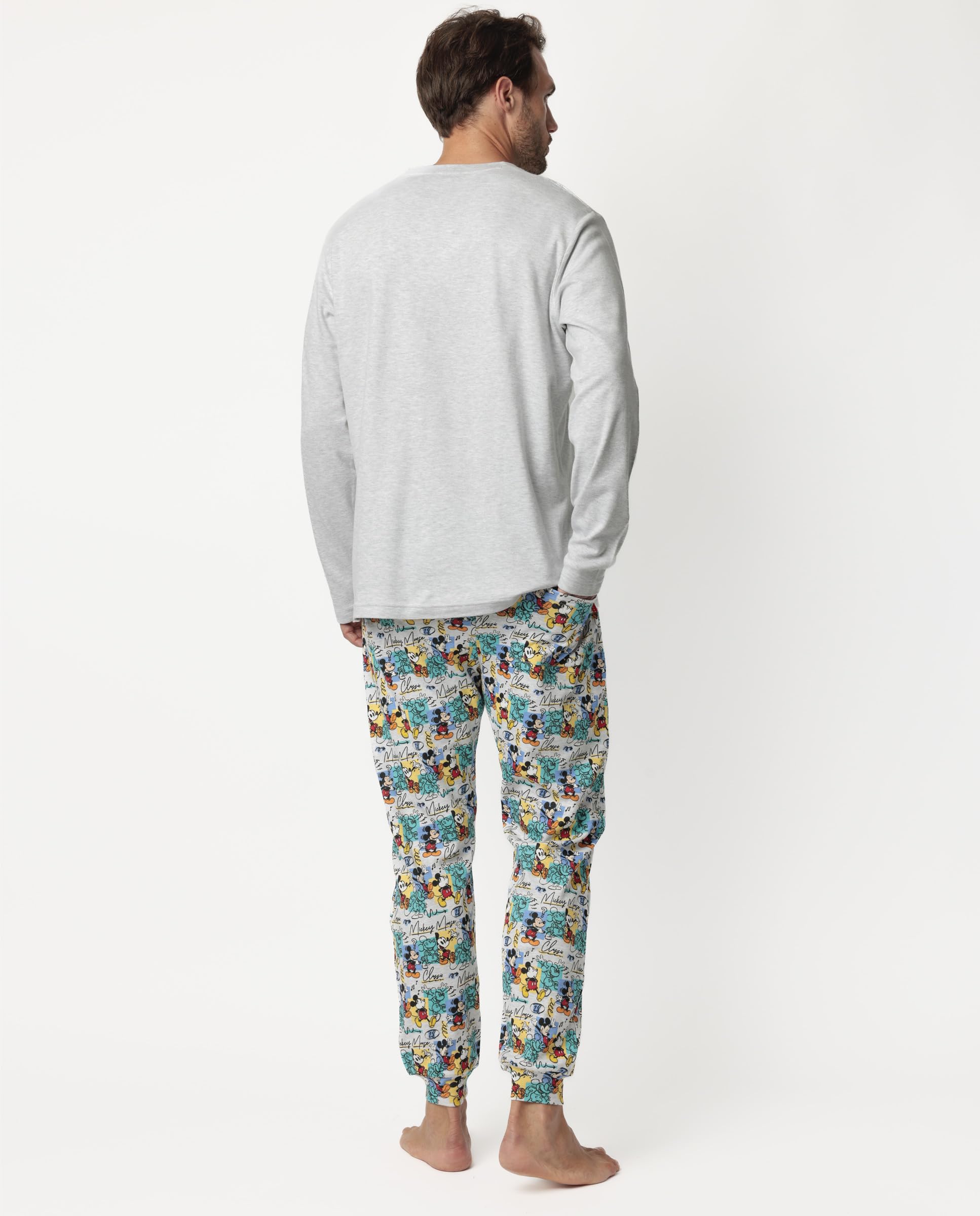 Disney Pijama Manga Larga Original Mickey para Hombre