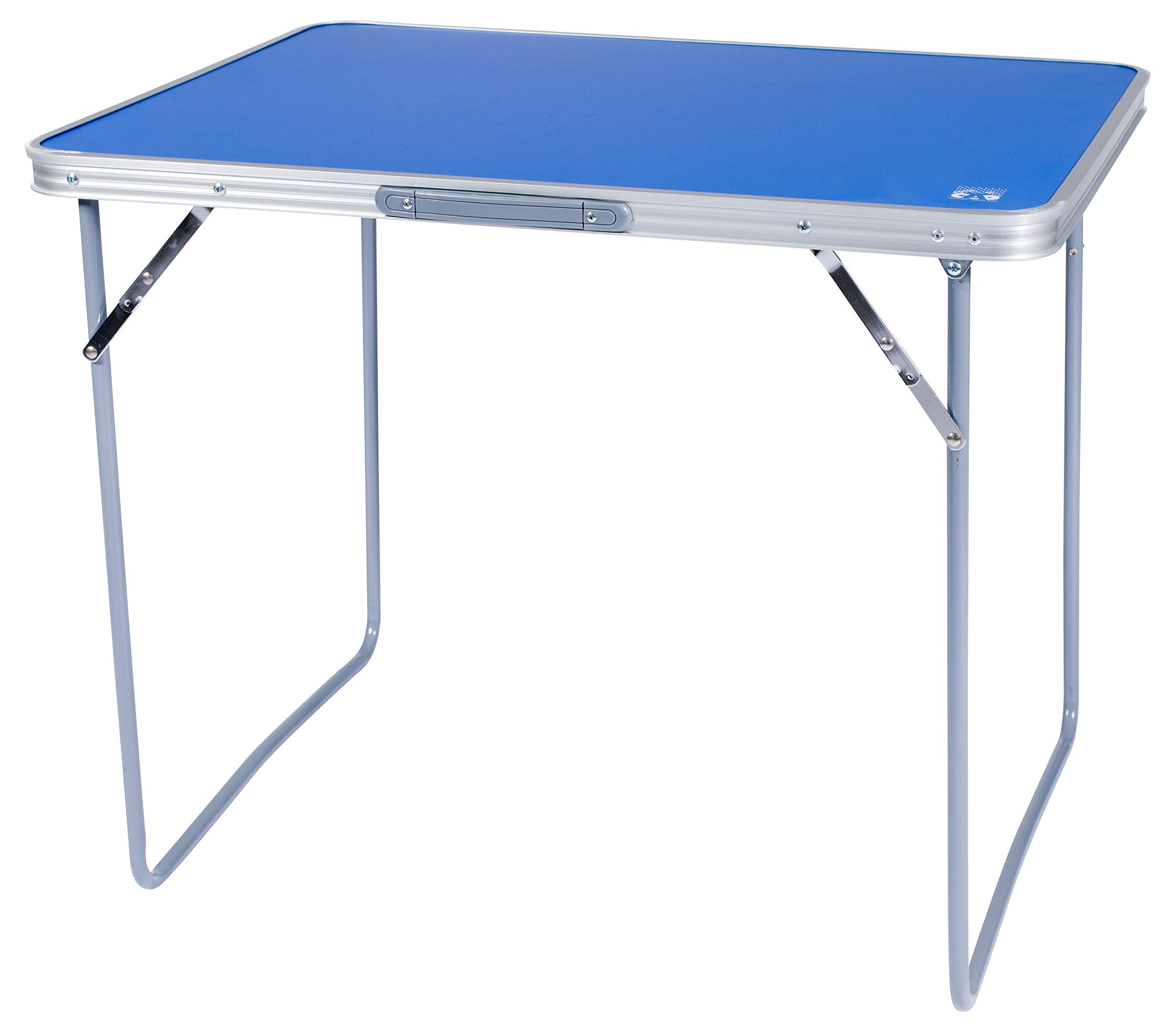 Cao Blauer Campingtisch 80 x 60 x 66 cm Aluminiumrahmen/Fuß Stahl/Holzfaserplatte (MDF) für Erwachsene, Unisex, 80 x 60 x 66 cm Sport & Freizeit
