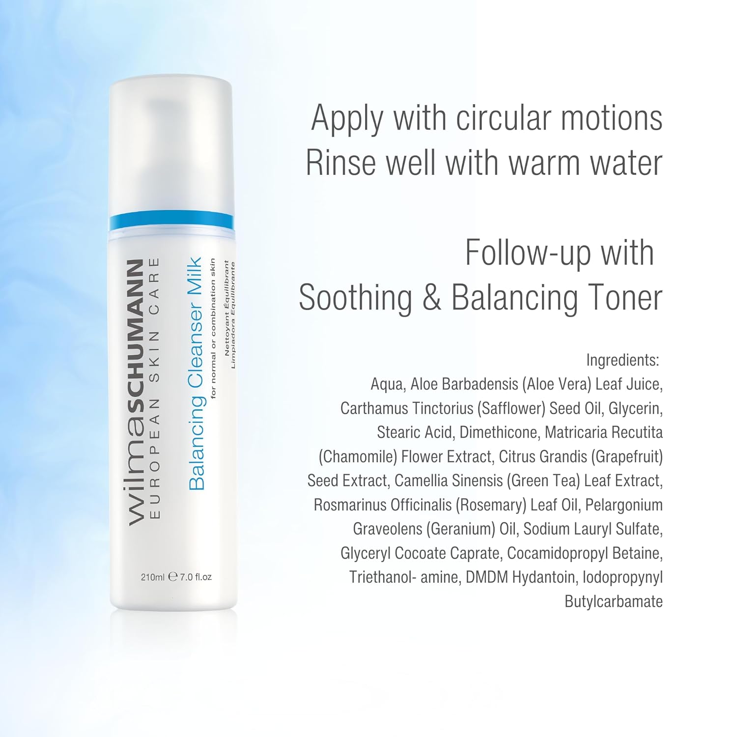 WILMA SCHUMANN Balancing Facial Cleanser Milk, Daily Face Wash, Facial Cleanser for Normal Skin, 7 oz - Image 8