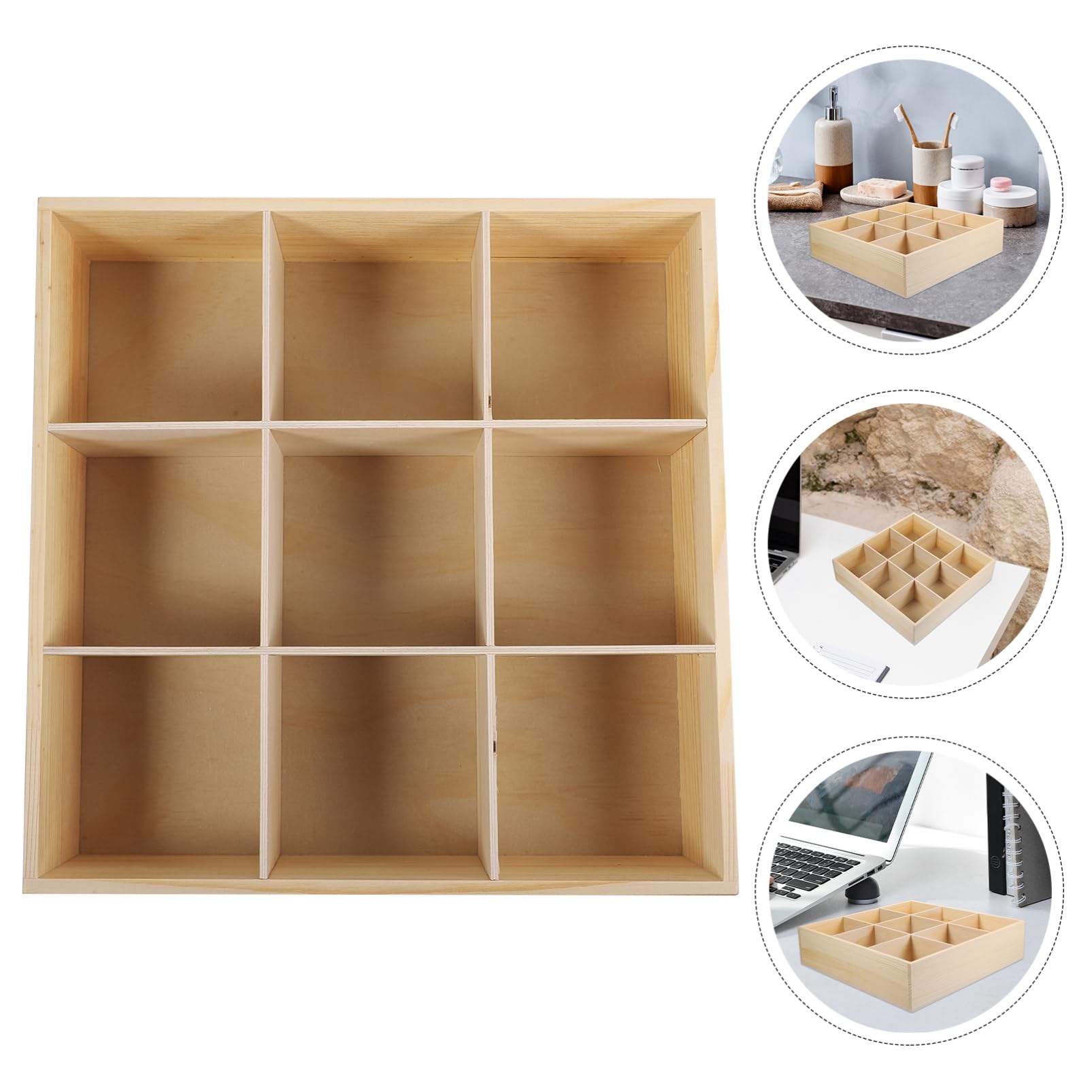 Scatola Organizer Legno Per Gioielli Con Scomparti Multipli Contenitore Da Scrivania Elegante e Pratico Per Anelli Orecchini e Piccole Cose Per Donne e Amiche