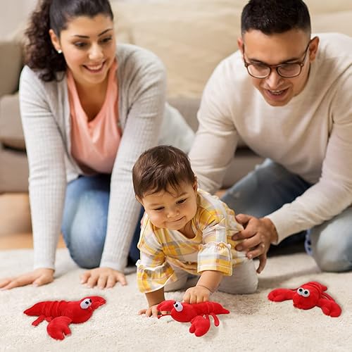 Miniatura 5 de Paquete de 9 muñecos de peluche de langosta con forma de langosta de peluche, suaves y pequeños, adornos colgantes para llaves, bolso, mochila,