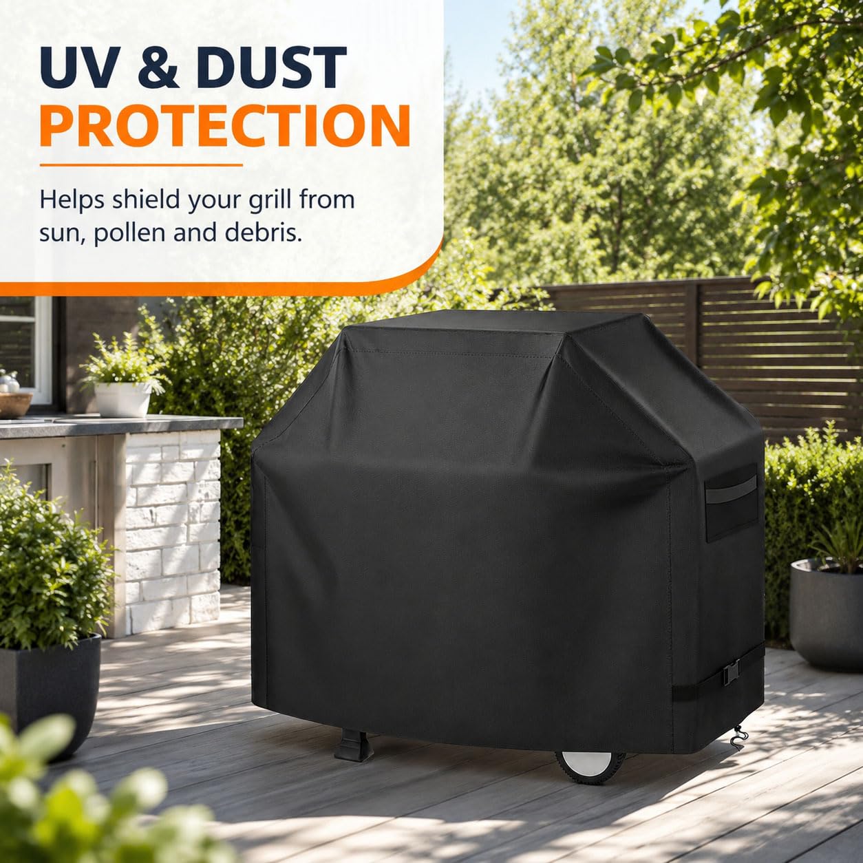 Funda para Barbacoa para Solaire IRBQ-27GXL Cart/Pedestal | 210D Oxford Cubierta BBQ Parrilla | Ventilación con Hebillas y Cordón Ajustable Asas Reforzadas | Impermeable Anti-Viento